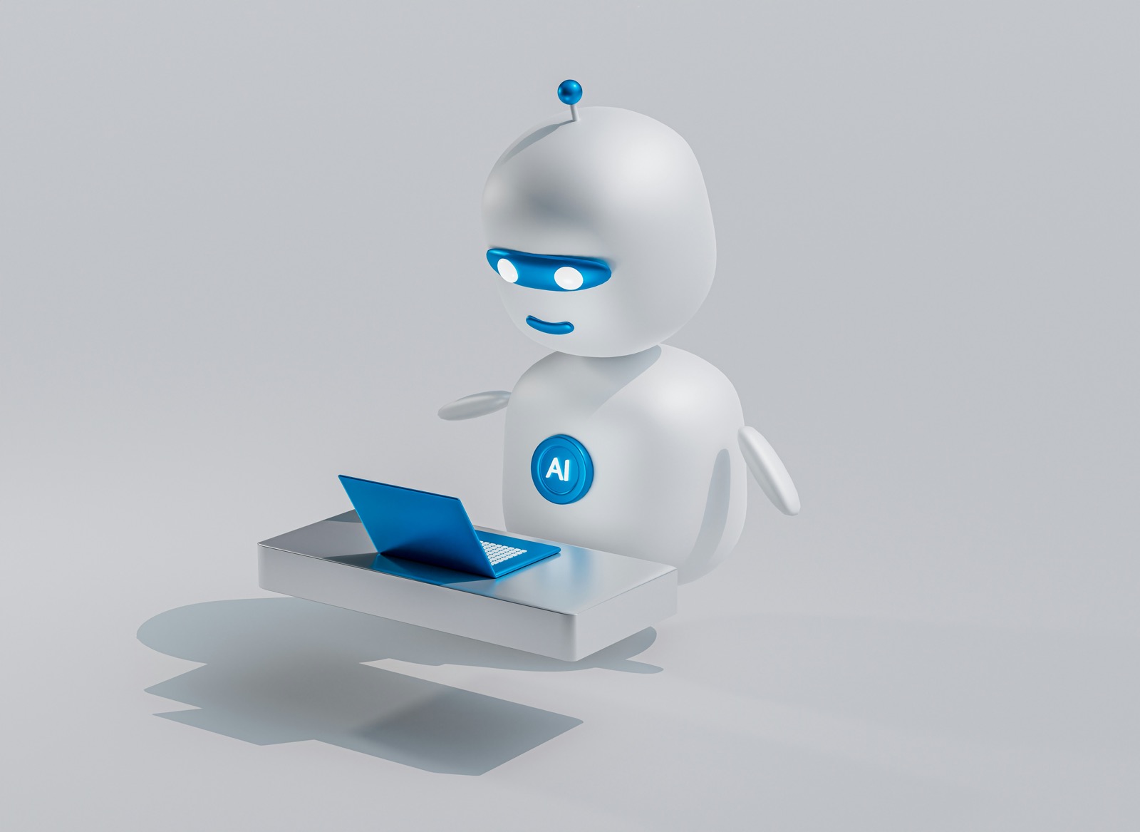 Illustration showing an AI assistant helping website visitors get answers quickly
