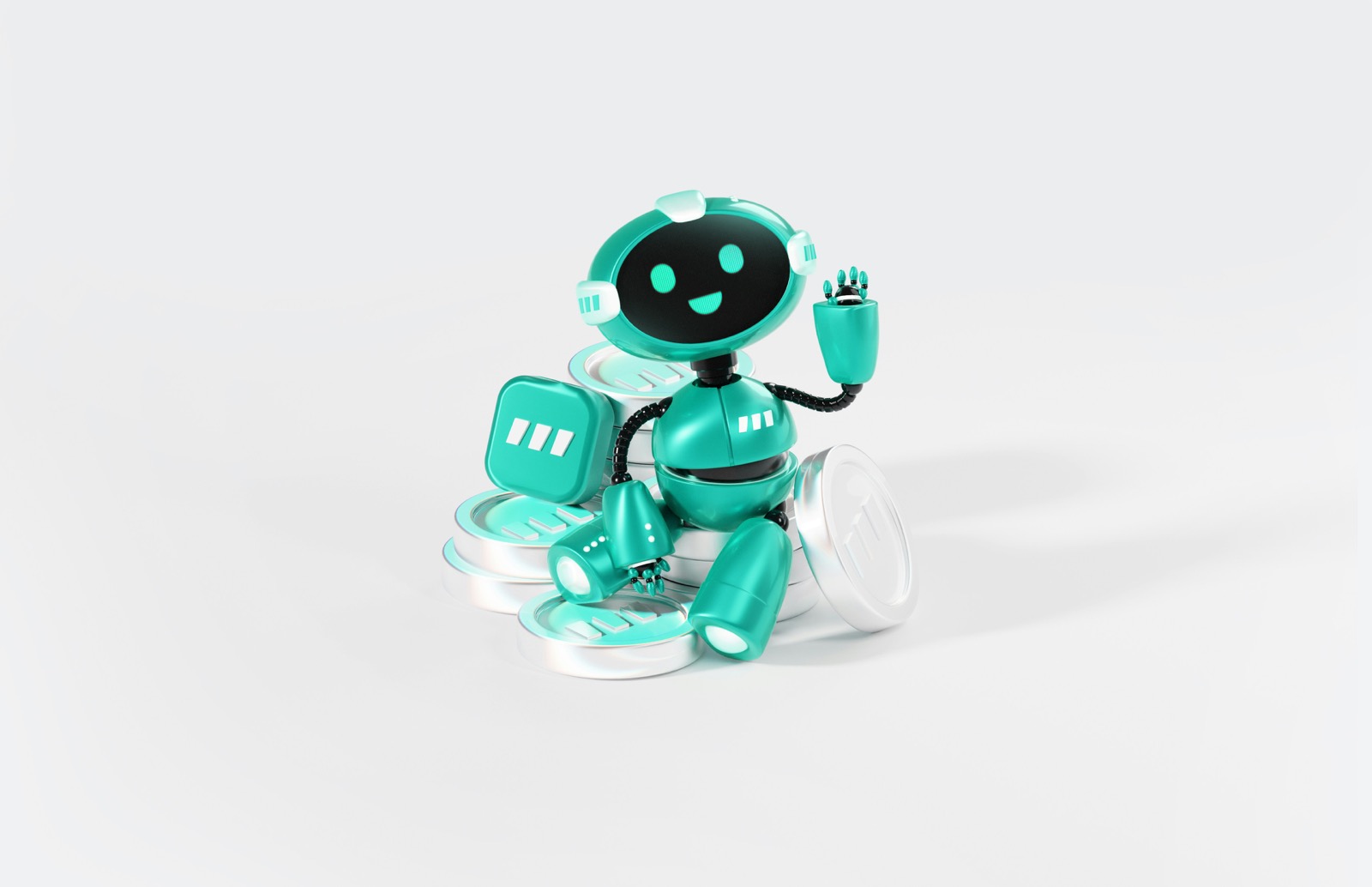 Illustration representing a website assistant trained on business-specific answers and policies