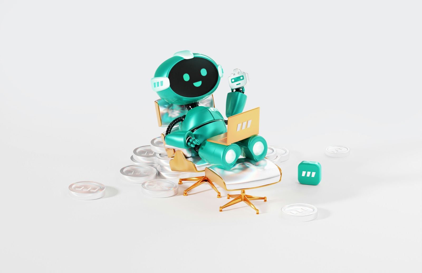 Illustration representing AI chatbot adoption to reduce missed website leads