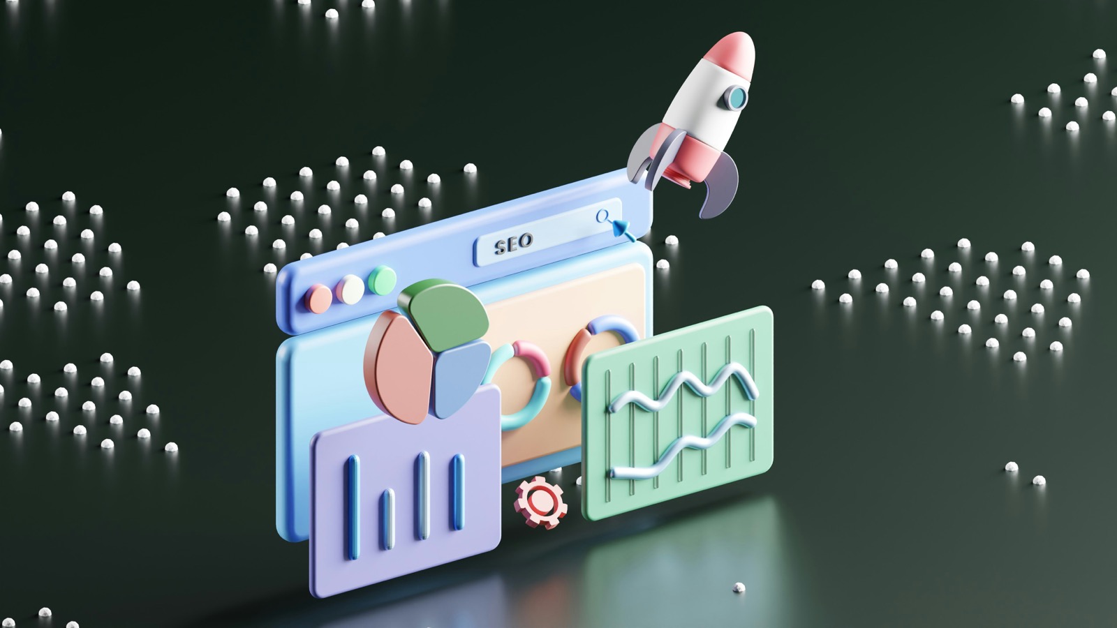 Illustration representing conversion-focused content and landing page optimization