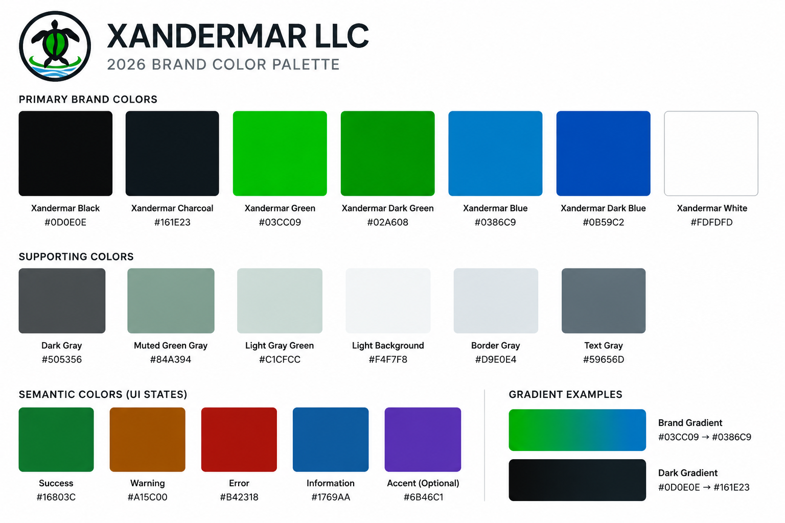 Xandermar 2026 Color Palette